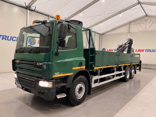 DAF CF75 310 6x2 Day Cab Dropside Crane