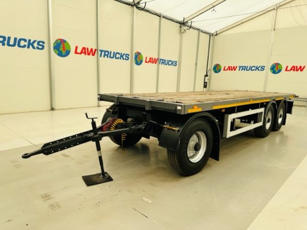 Fruehauf Tri Axle Flatbed Drawbar Trailer